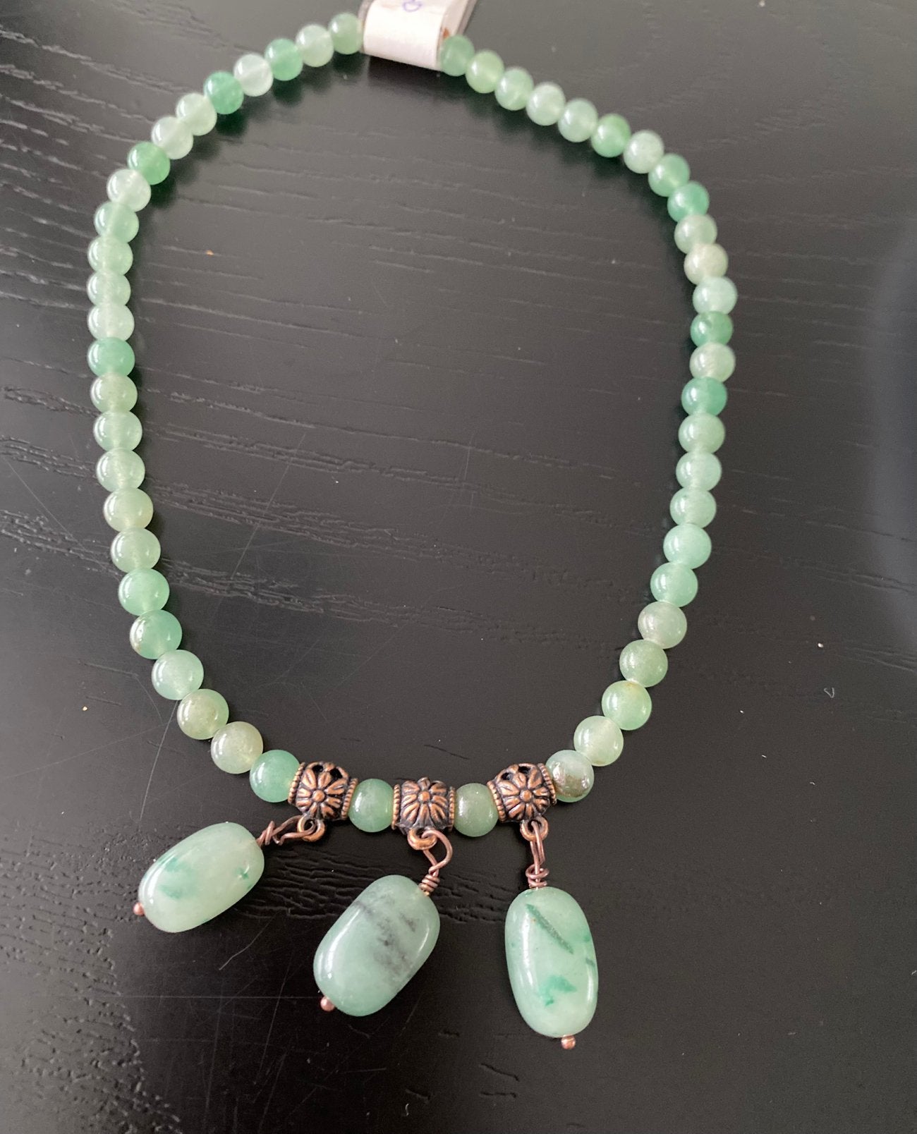 Amazoniet edelstenen choker-ketting, Ophalen of Verzenden, Zo goed als nieuw, Steen of Mineraal