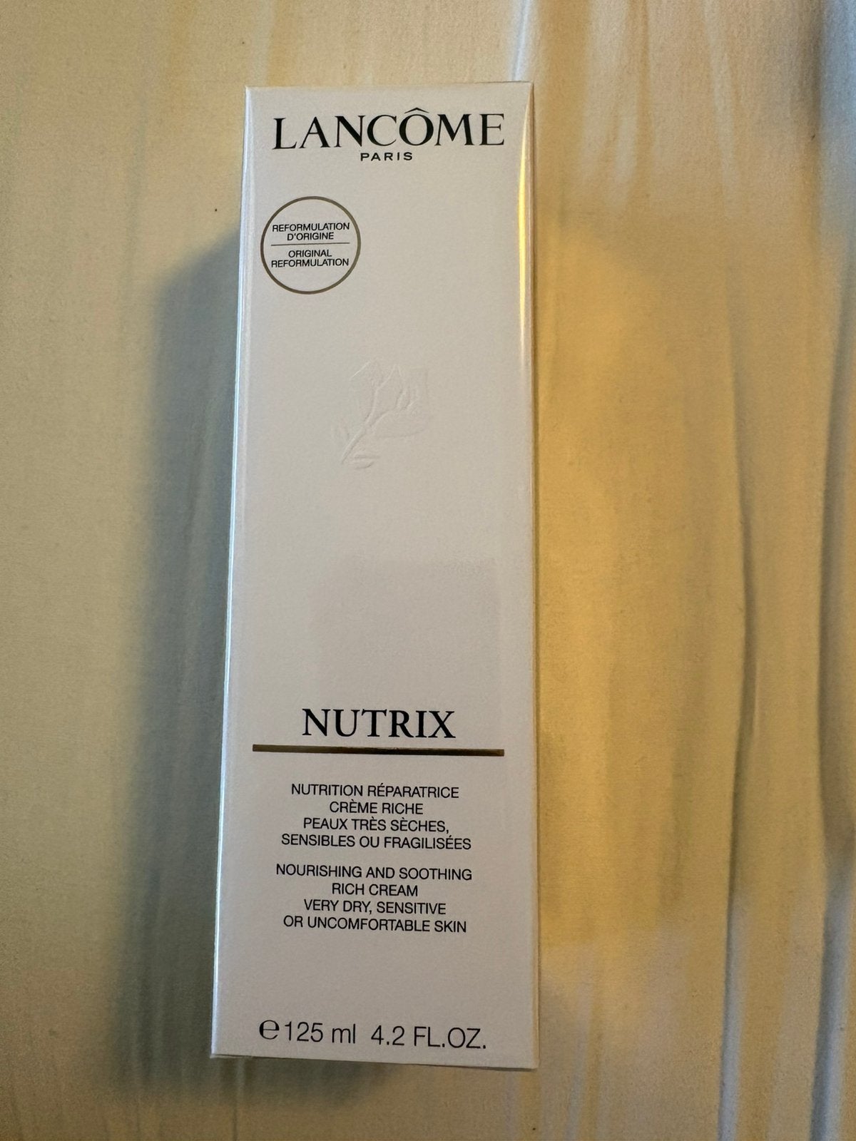 LANCOME NUTRIX rijke cream 125 ml geselde tube, Ophalen, Nieuw, Gehele gezicht