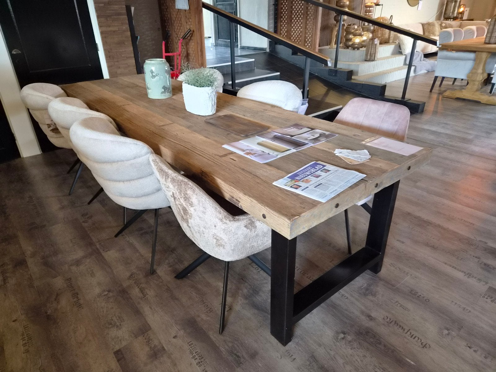 eetkamertafel bossano rustiek 300cm, Huis en Inrichting, Tafels | Eettafels, Ophalen, Rechthoekig, 200 cm of meer, 50 tot 100 cm