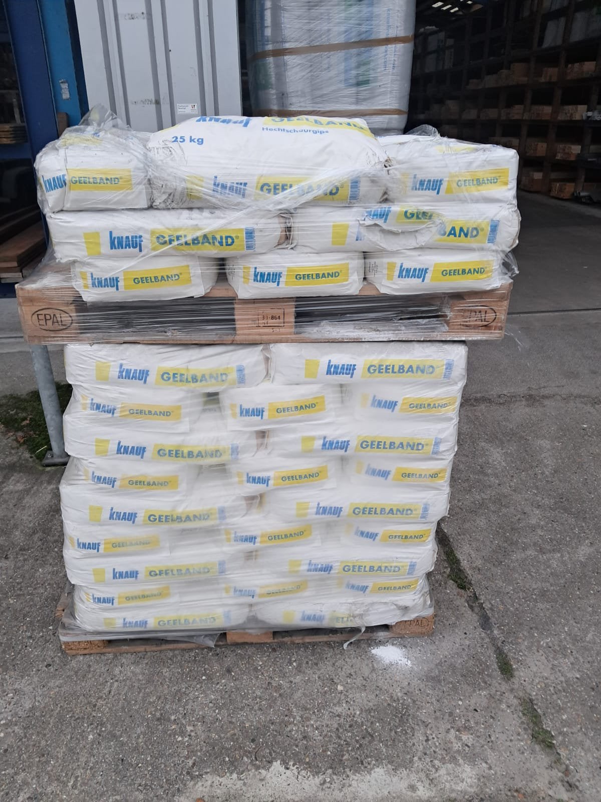 60 zak Knauf Geelband à 25kg exclusief pallets, Ophalen, Nieuw, Overige typen