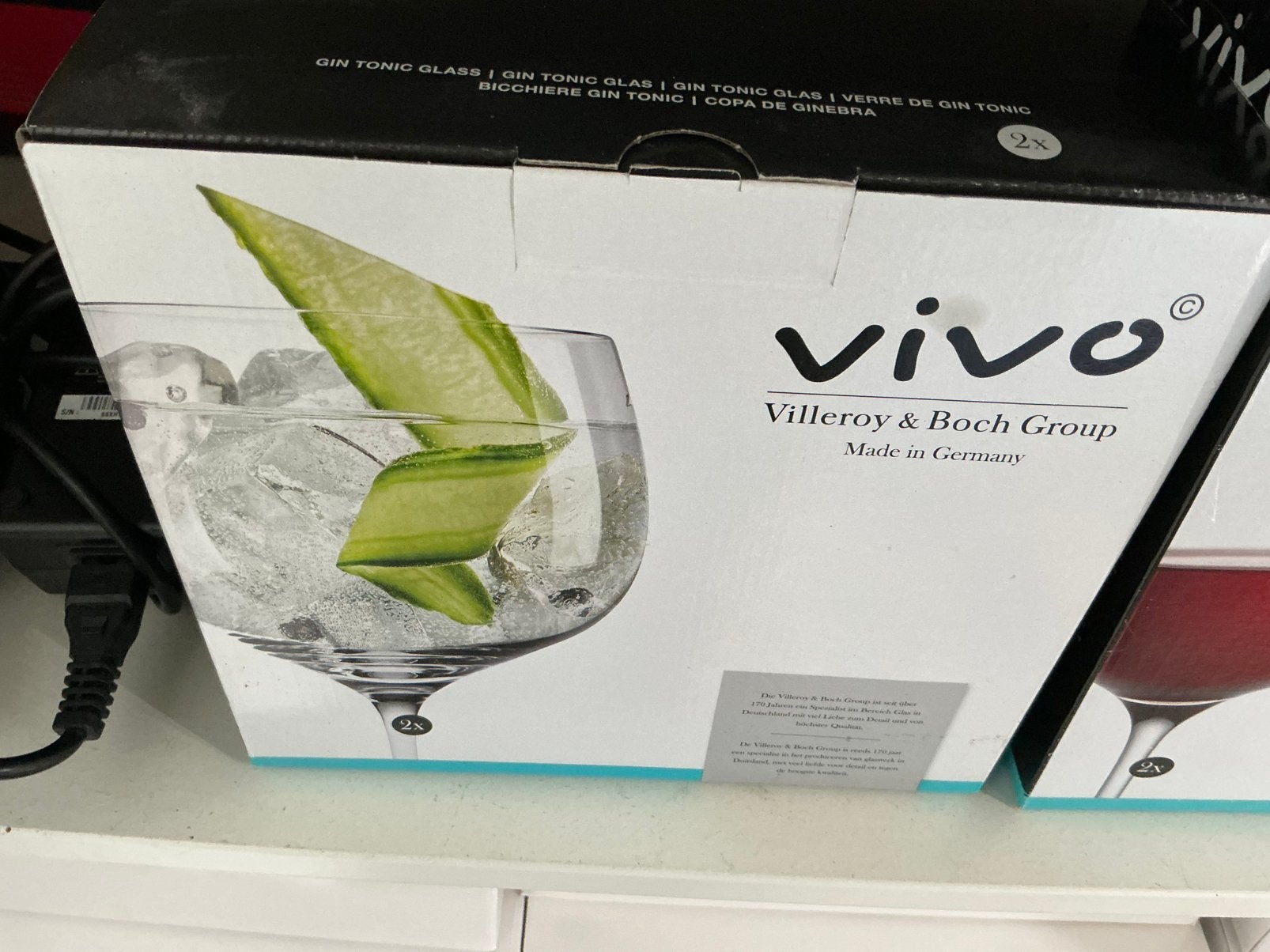 Vivo Villeroy&Boch rode wijnglazen en gin tonic glazen nieuw, Ophalen of Verzenden, Nieuw, Overige typen