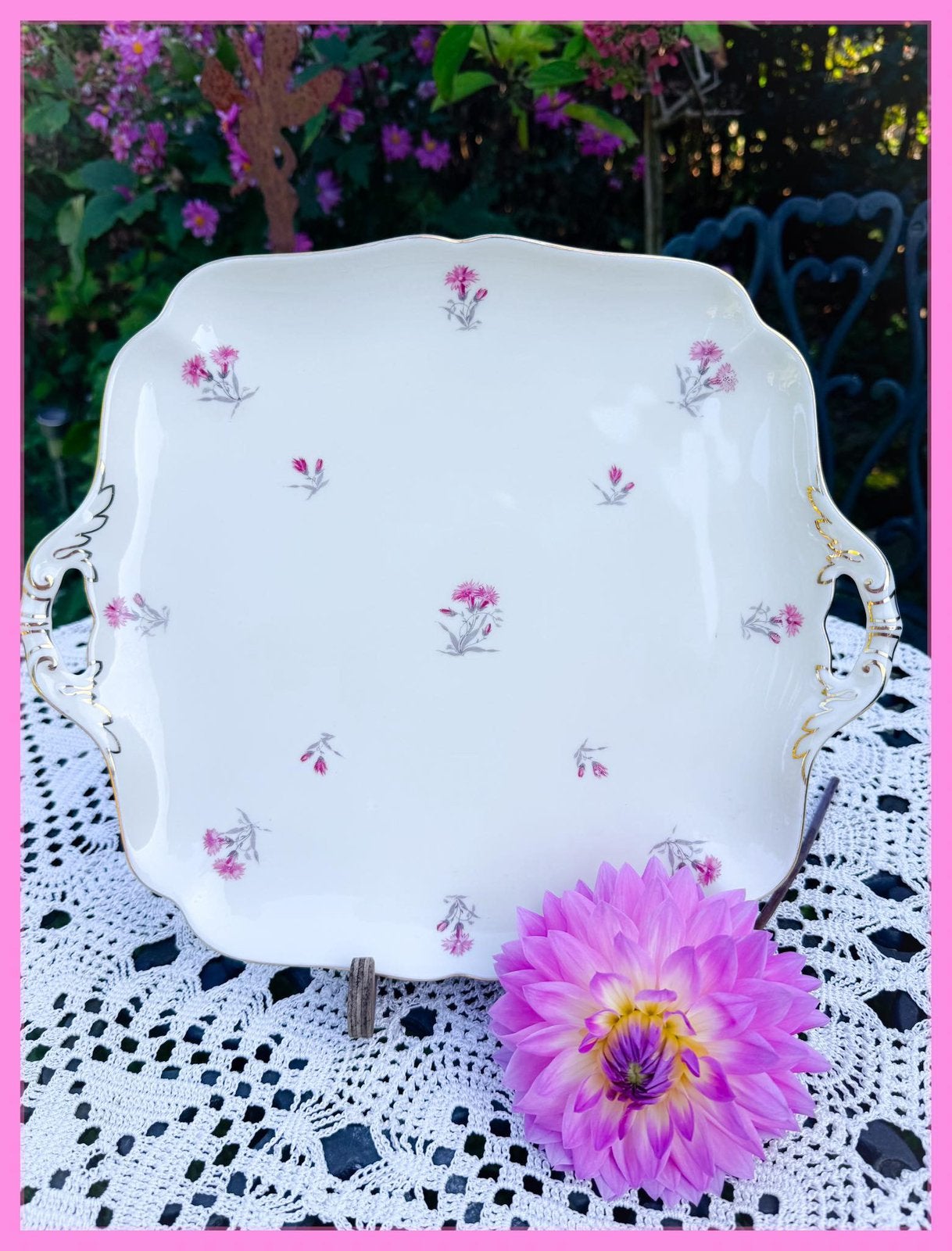 Brocante gebakschaal achaal hutschenreuther high tea servies, Ophalen of Verzenden