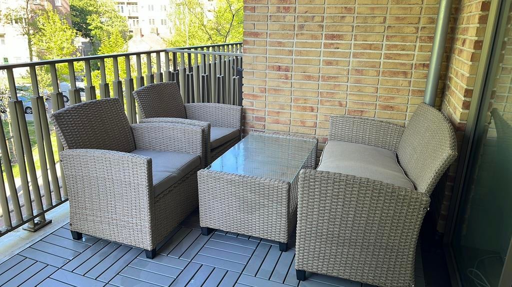 Complete tuin loungeset, Ophalen, Zo goed als nieuw, Kunststof, Bijzettafel