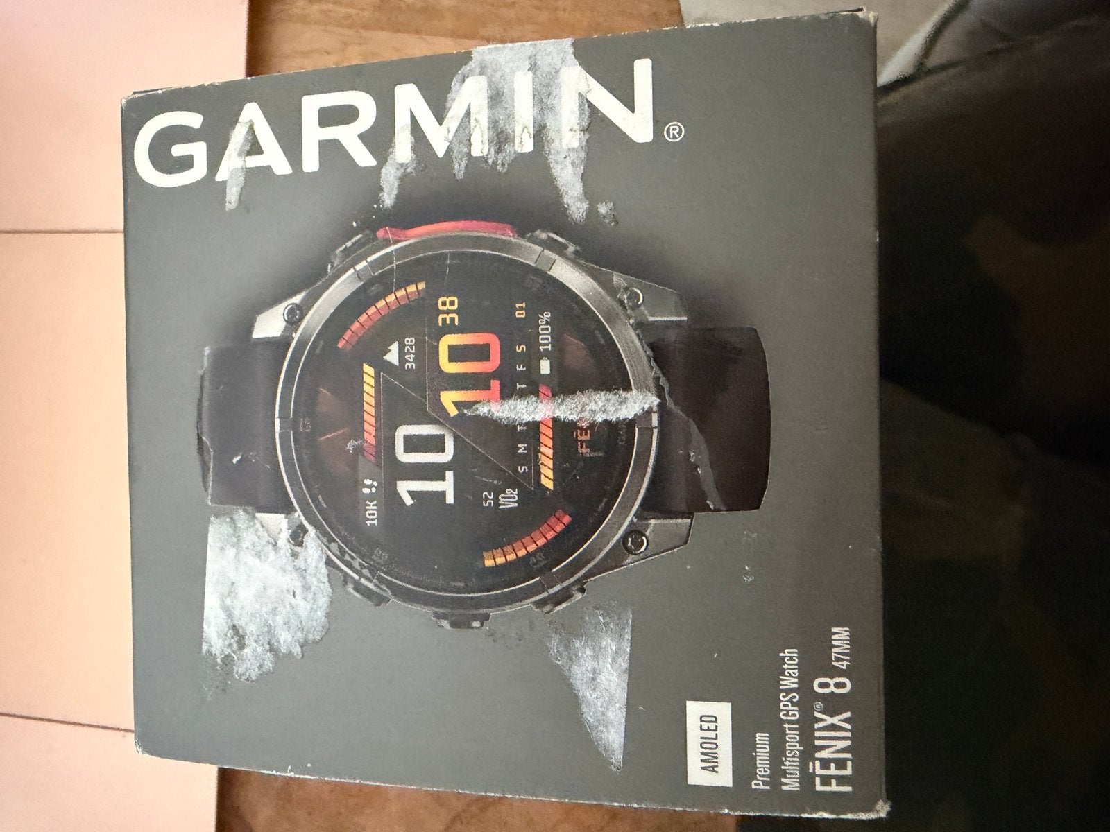 Garmin Fenix 8 47mm, Ophalen, Zo goed als nieuw, Zwart, Android