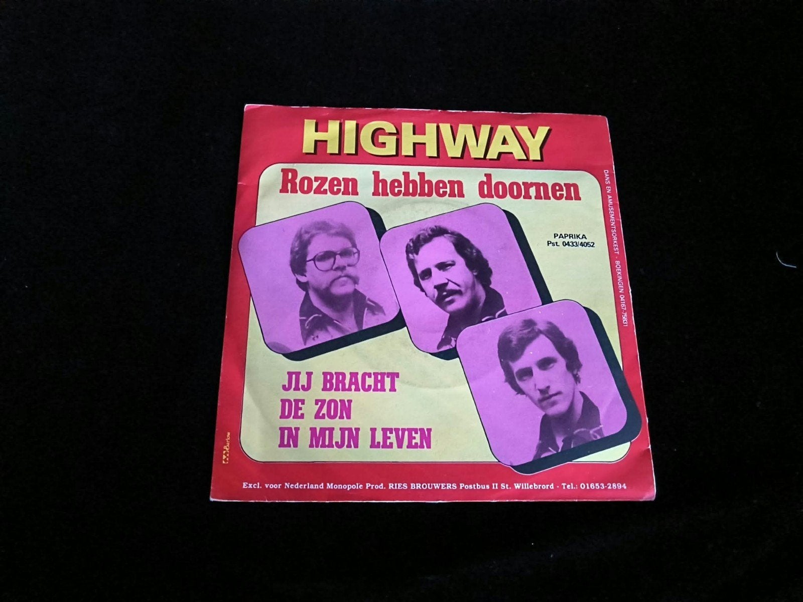 Highway - Rozen hebben doornen / Jij bracht de zon (7 inch), Cd's en Dvd's, Gebruikt, 7 inch, EP, Nederlandstalig