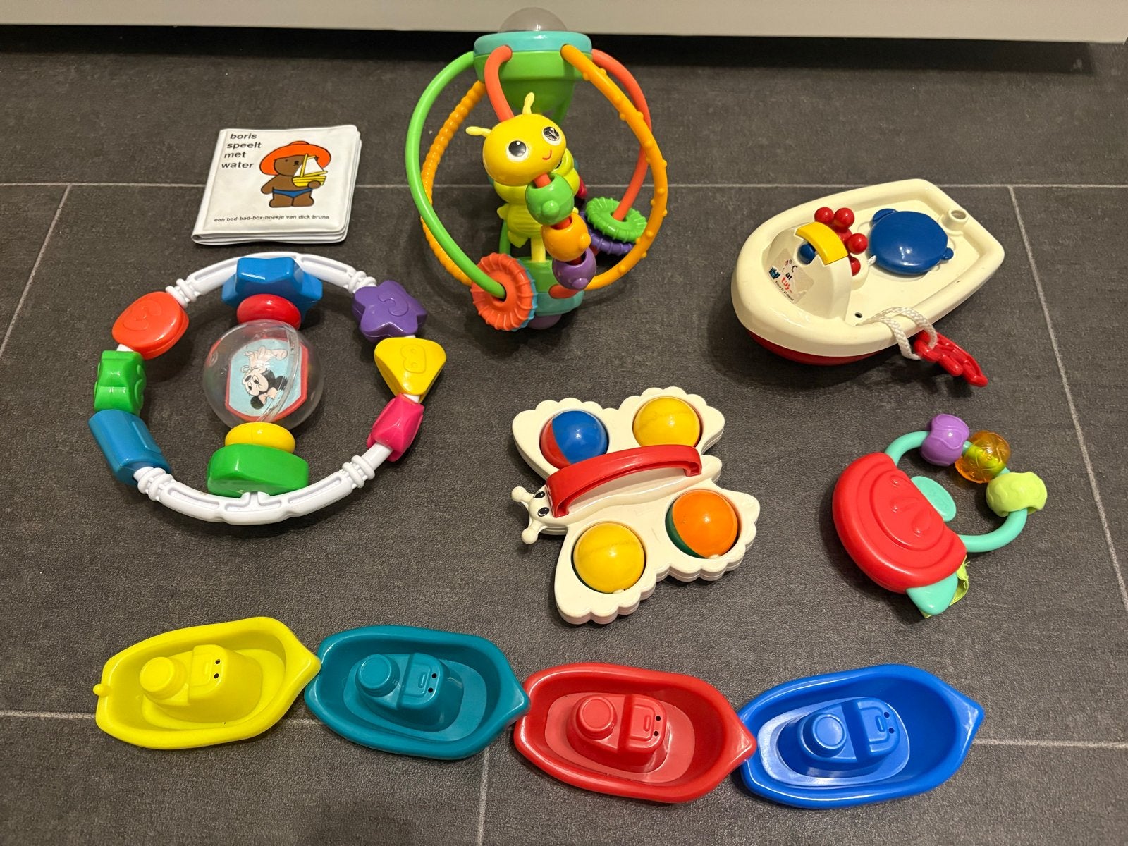 Baby speelgoed pakket: rammelaars, boten en meer, Ophalen of Verzenden, Gebruikt, Overige typen, Met geluid