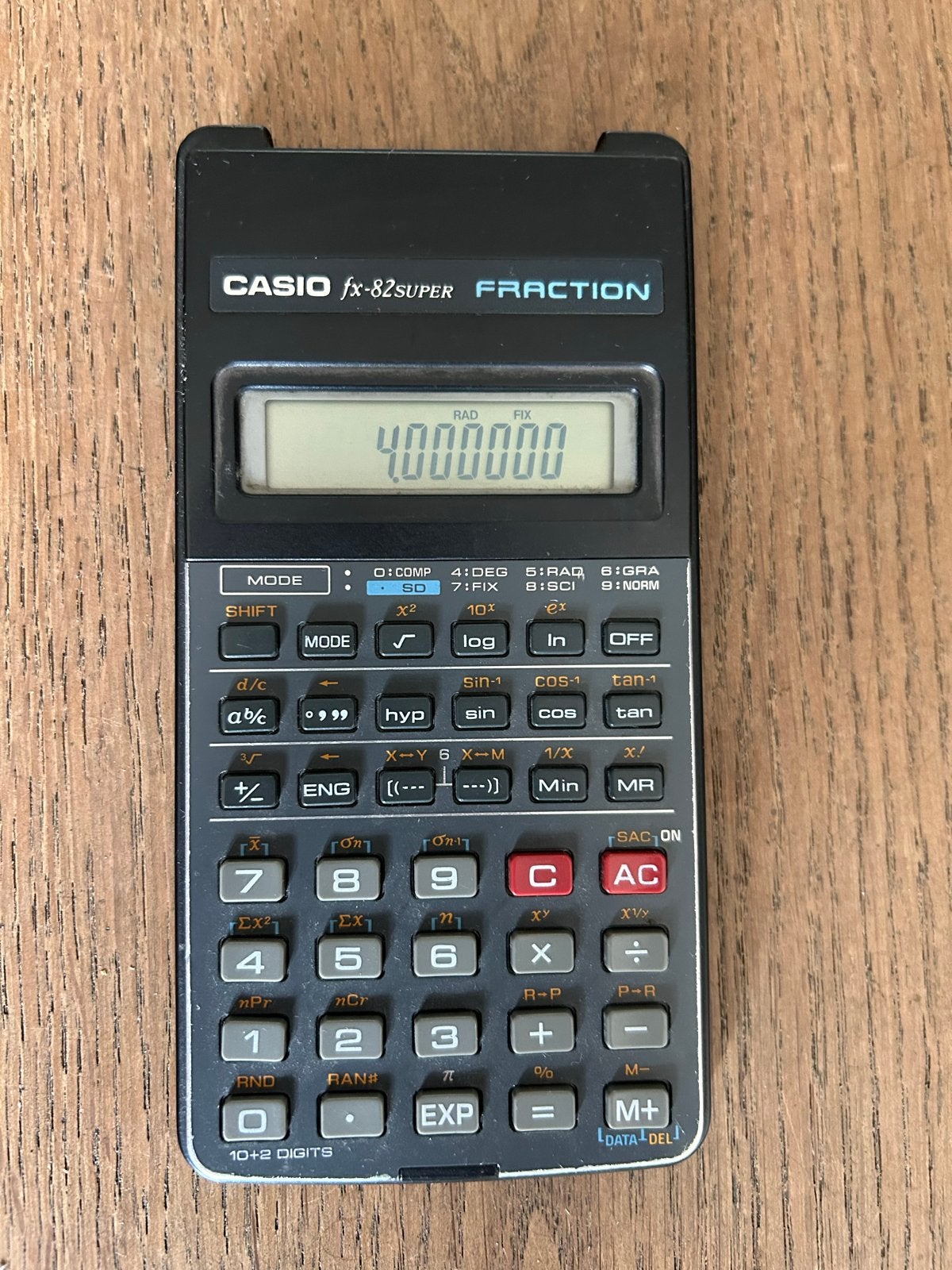 Rekenmachine (Casio fc-82 super), Ophalen, Gebruikt