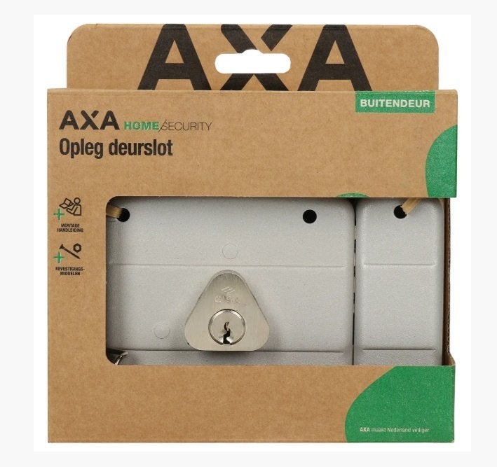 AXA Opleg deurslot - buitendeur tot 4 cm dikte, Verzenden, Zo goed als nieuw, Rvs, Slot