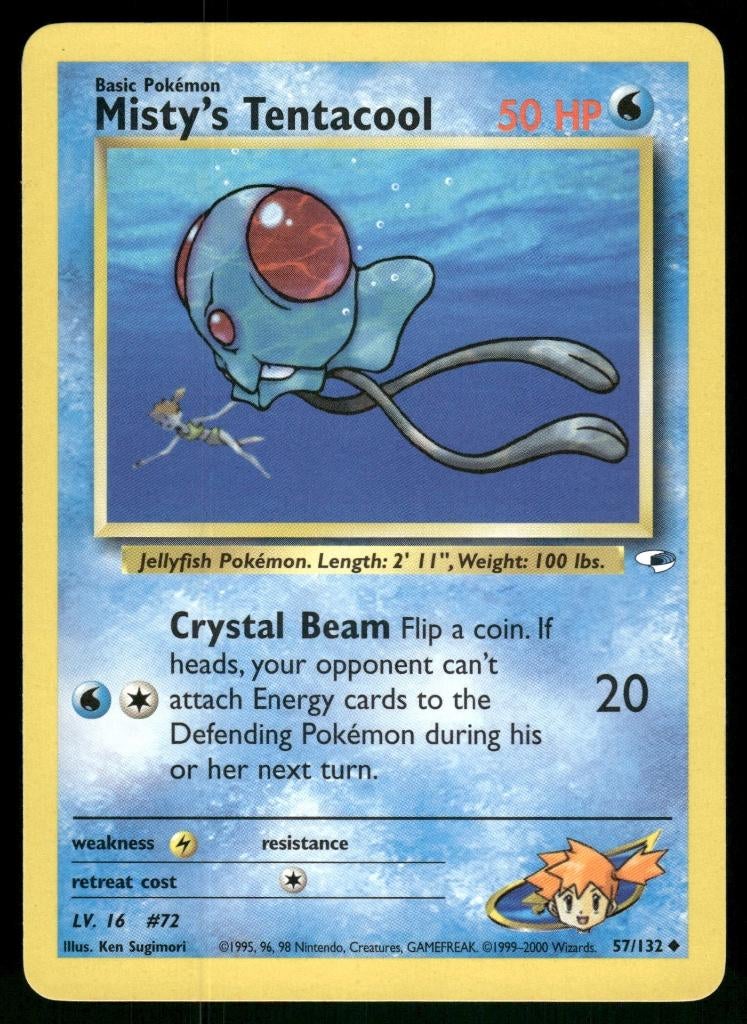 Misty's Tentacool 57/132 - Gym Heroes (NM), Verzenden, Gebruikt