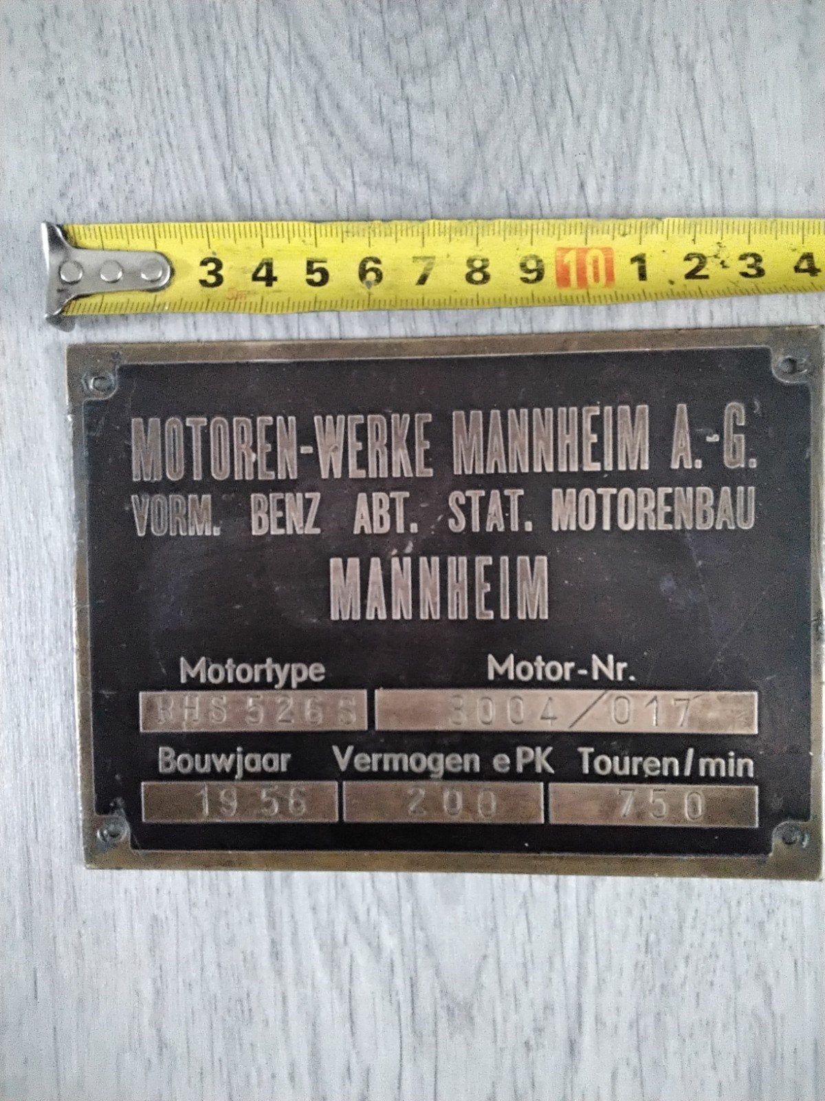 motorplaat MWM, Ophalen of Verzenden