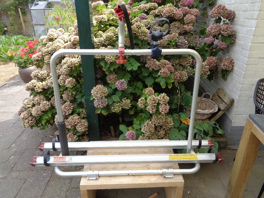 Fiamma Fietsendrager voor dissel caravan, Ophalen, 2 fietsen, Gebruikt, Fietsendrager-accessoire