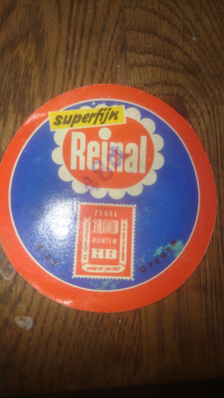 Vintage Reinal Superfijn HB Punten spaarzegel, Ophalen, Gebruikt