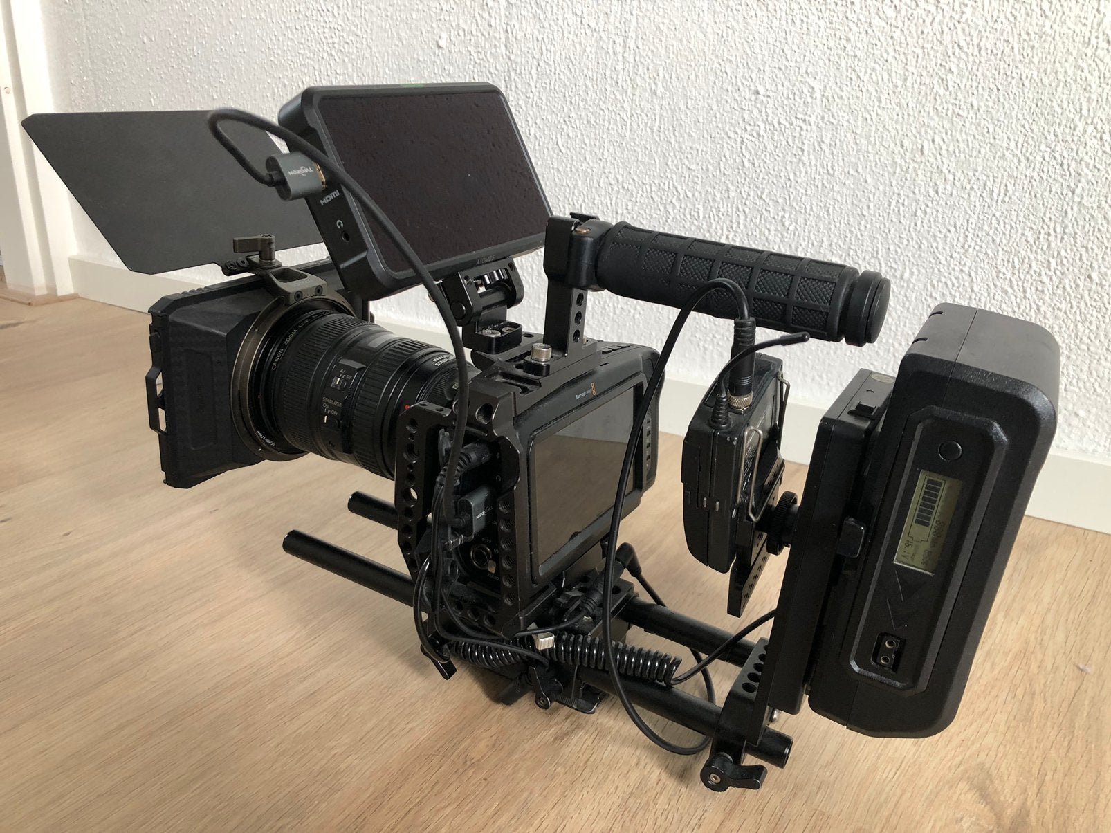 Complete BMPCC4k rig, Ophalen, Zo goed als nieuw