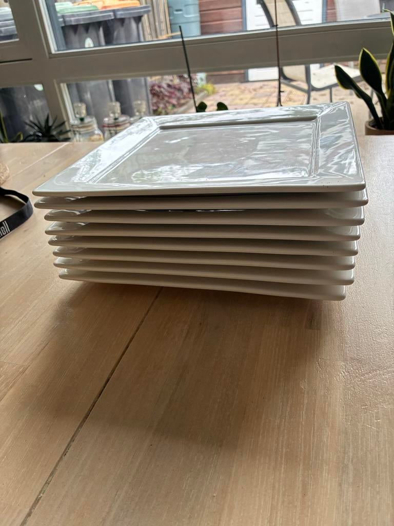8 Nieuwe Porseleinen Eetborden 25 cm, Ophalen of Verzenden, Nieuw, Porselein, Bord(en)