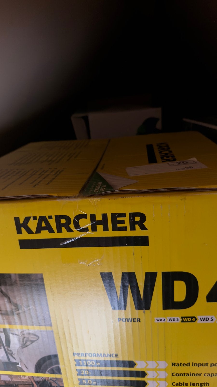 Kärcher WD 4 V-20/5/22 Nat- en Droogzuiger, Inclusief accessoires, Kärcher, Nieuw, Ophalen of Verzenden