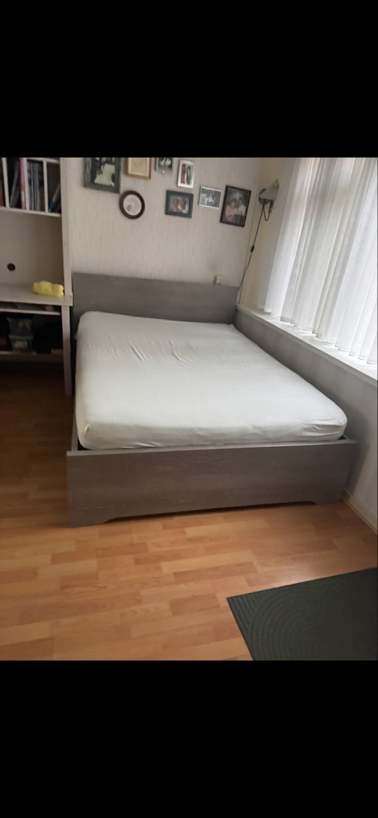Tweepersoonsbed zonder matras, Ophalen, Gebruikt, Tweepersoons, 200 cm