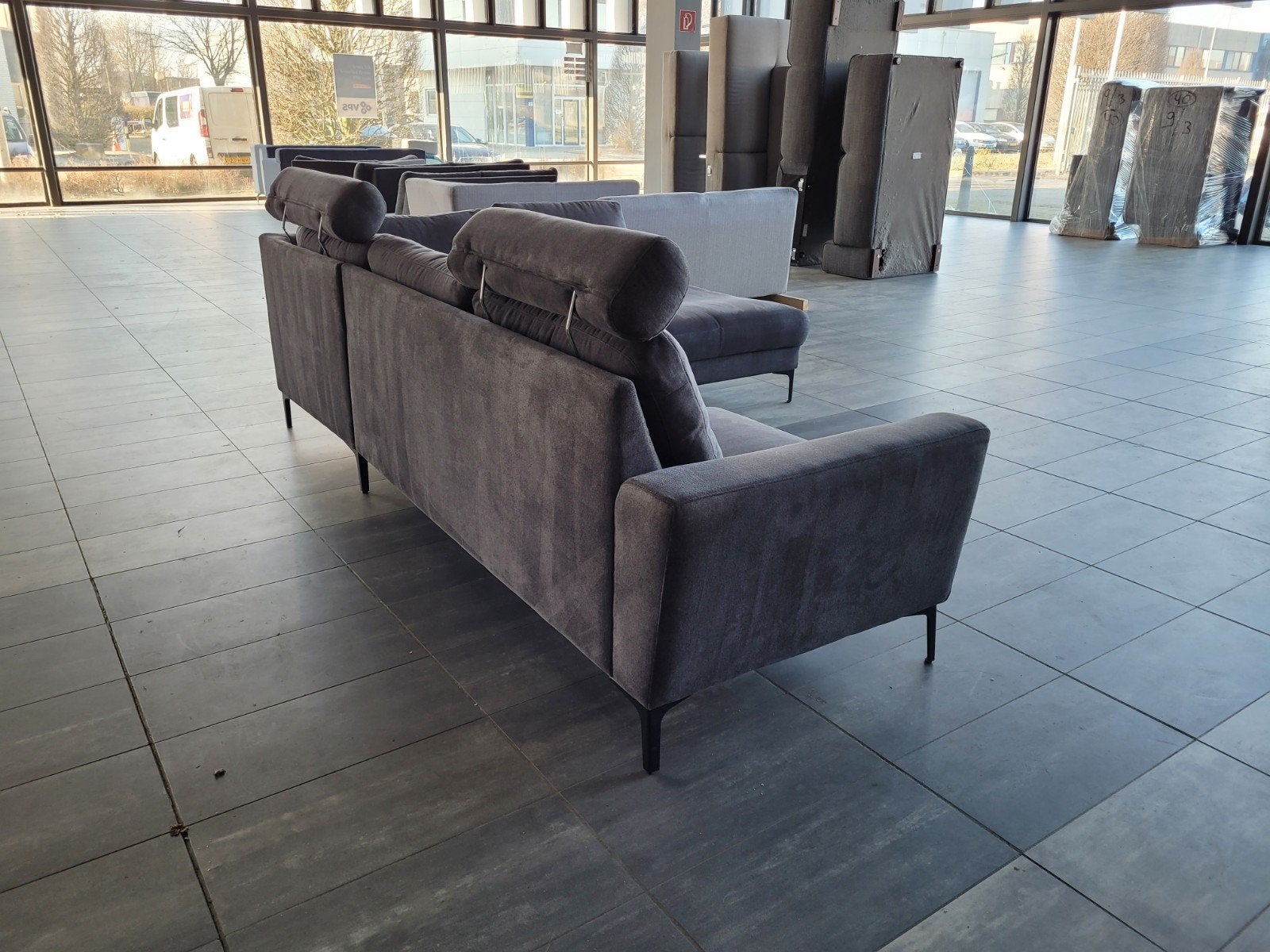 Foto 5 van ✅️️️️ GEREINIGD antracietgrijze hoekbank 275x215 | BEZORGEN