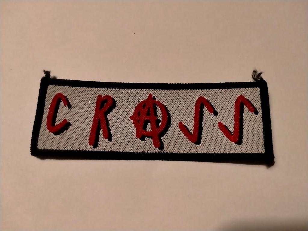 Crass Cross vintage punk muziek logo patch embleem 2, Ophalen of Verzenden, Nieuw, Kleding