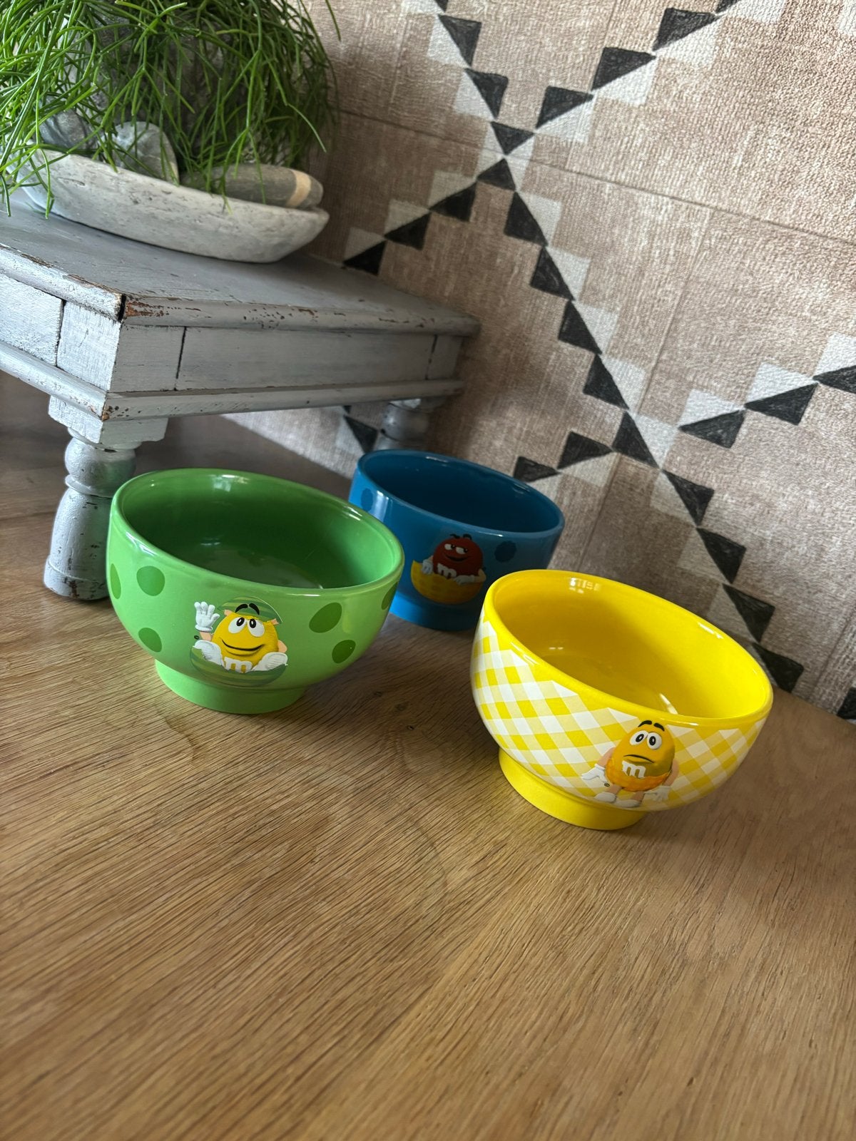 Set van 3 unieke M&M's ontbijtkommen / snackschalen - NIEUW!, Ophalen, Nieuw, Keramiek, Kom(men)