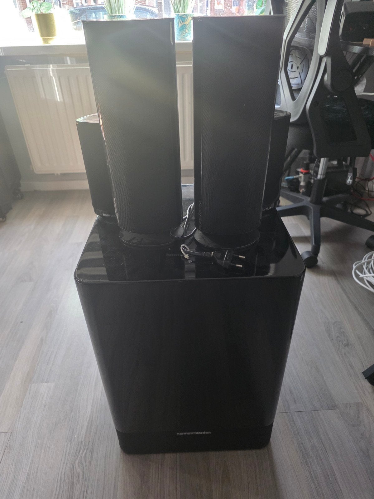 Harman Kardon speakerset (zonder center speaker), Audio, Tv en Foto, Luidsprekers, Ophalen, Gebruikt, Speakerset, Geschikt voor surround/home cinema