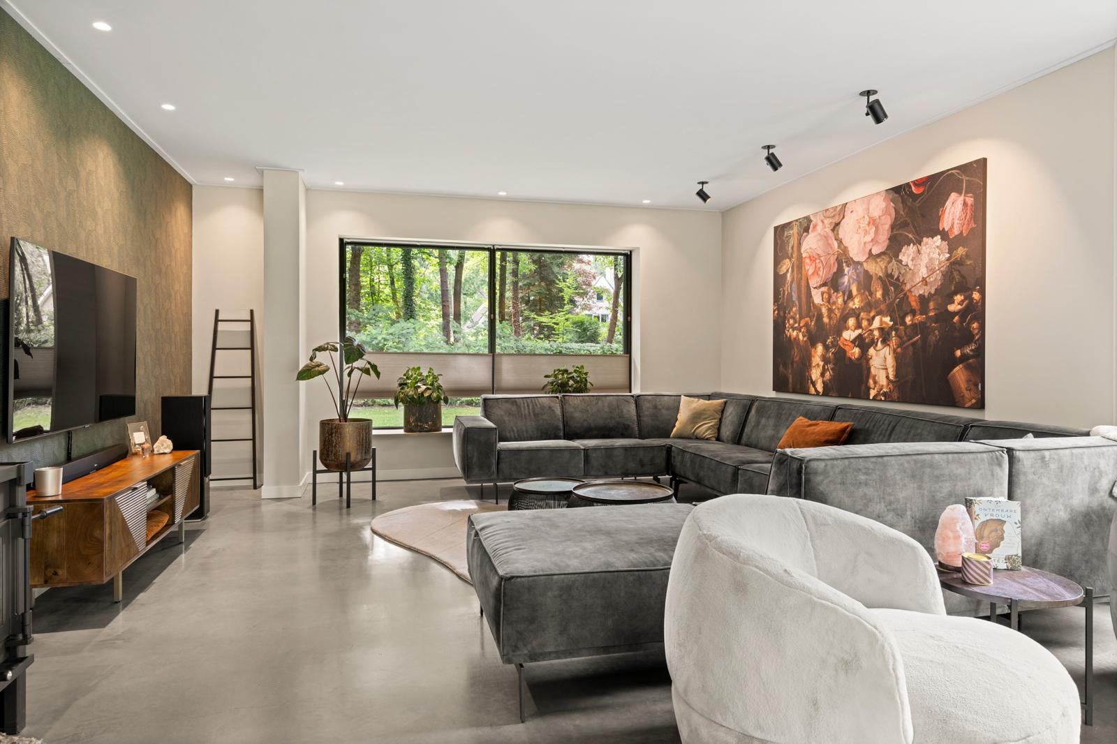 Groene U-bank met lounge deel, Ophalen, Overige maten, Hoekbank, 300 cm of meer