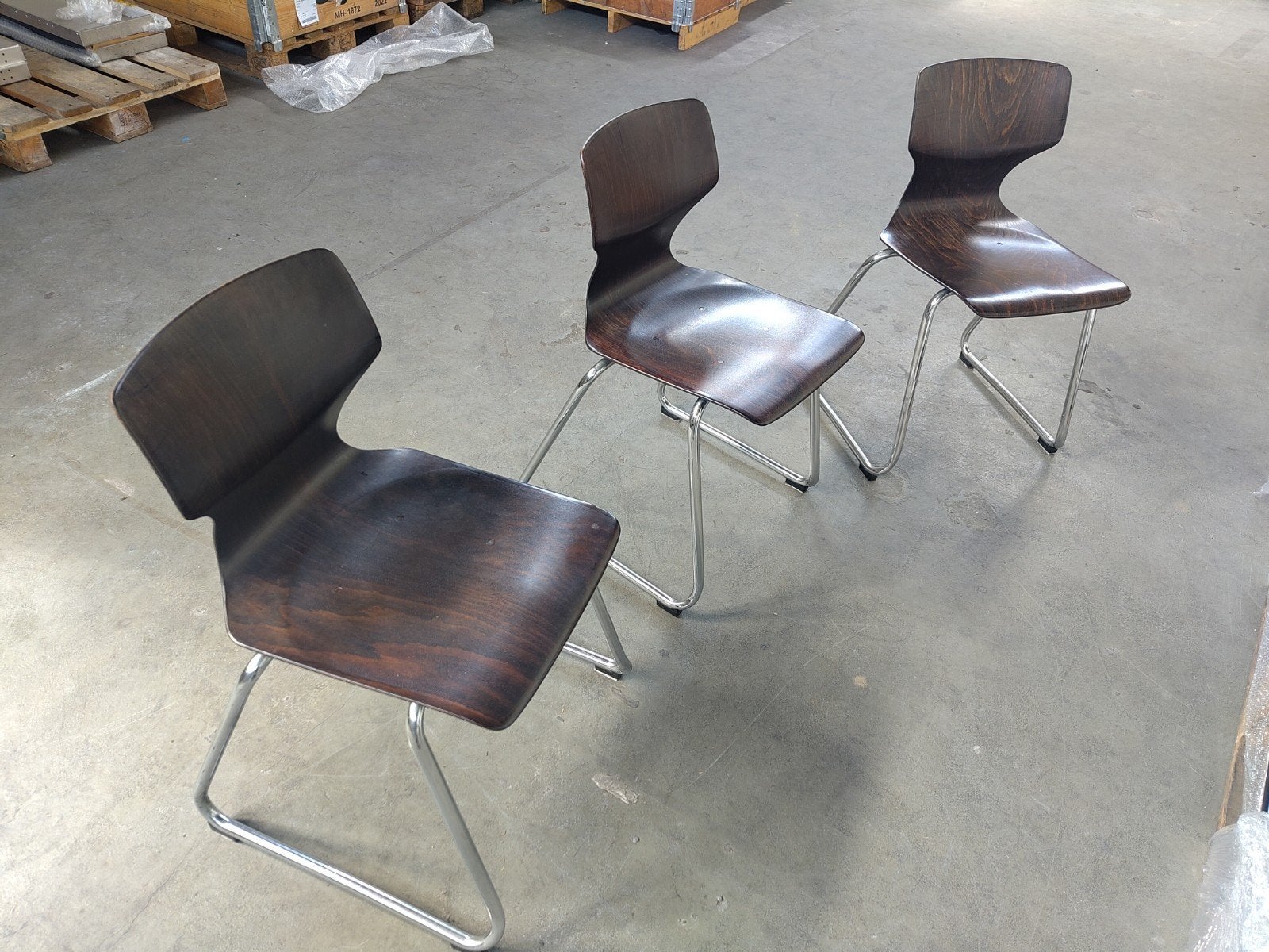 3x Pagholz Flottoto, Huis en Inrichting, Stoelen, Ophalen, Gebruikt, Bruin, Mercatorweg 12