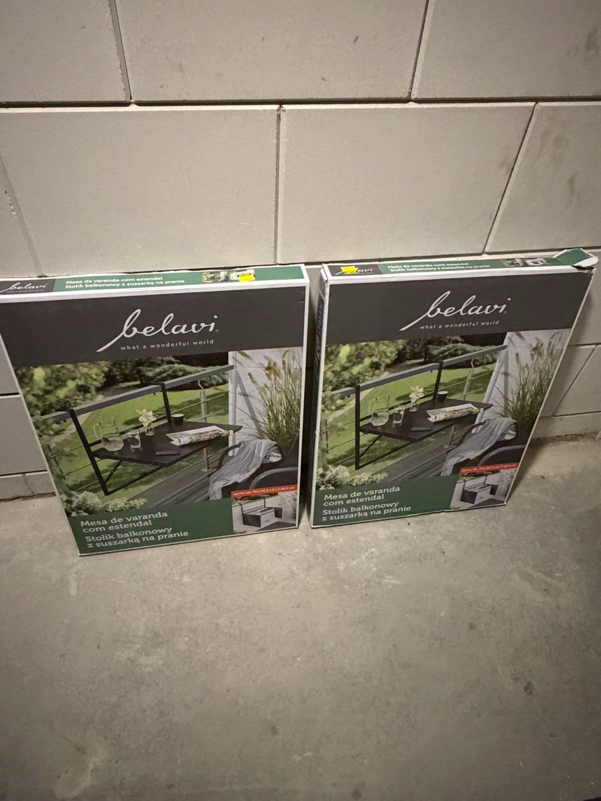 2 Nieuwe Belavi Balkontafels - Ook te gebruiken als wasrek, Ophalen, Nieuw