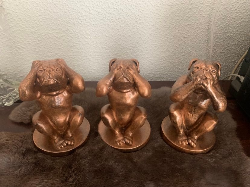 Stafford Bully hondenbeeldjes set van 3 in de aanbieding, Ophalen of Verzenden, Nieuw, Overige typen