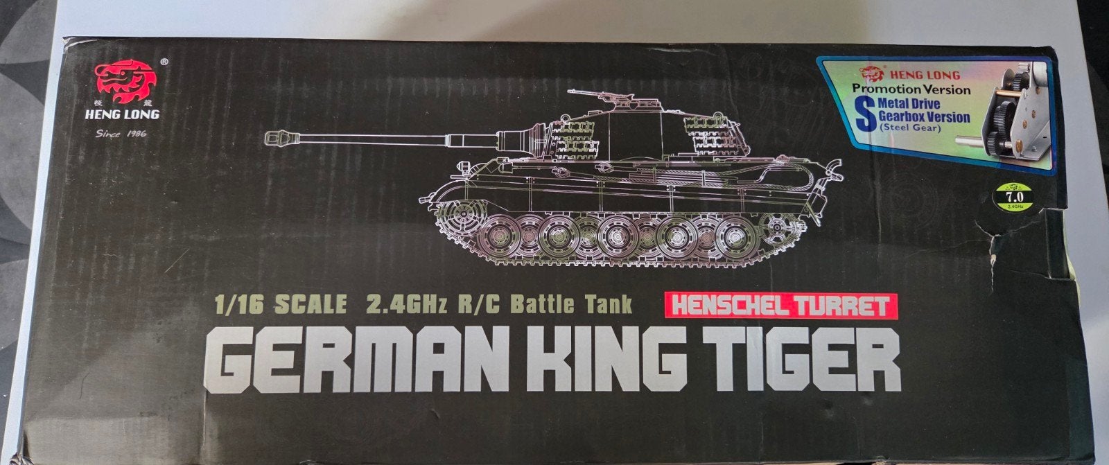 heng long German King tiger rc tank.  nieuw, Ophalen of Verzenden, Nieuw