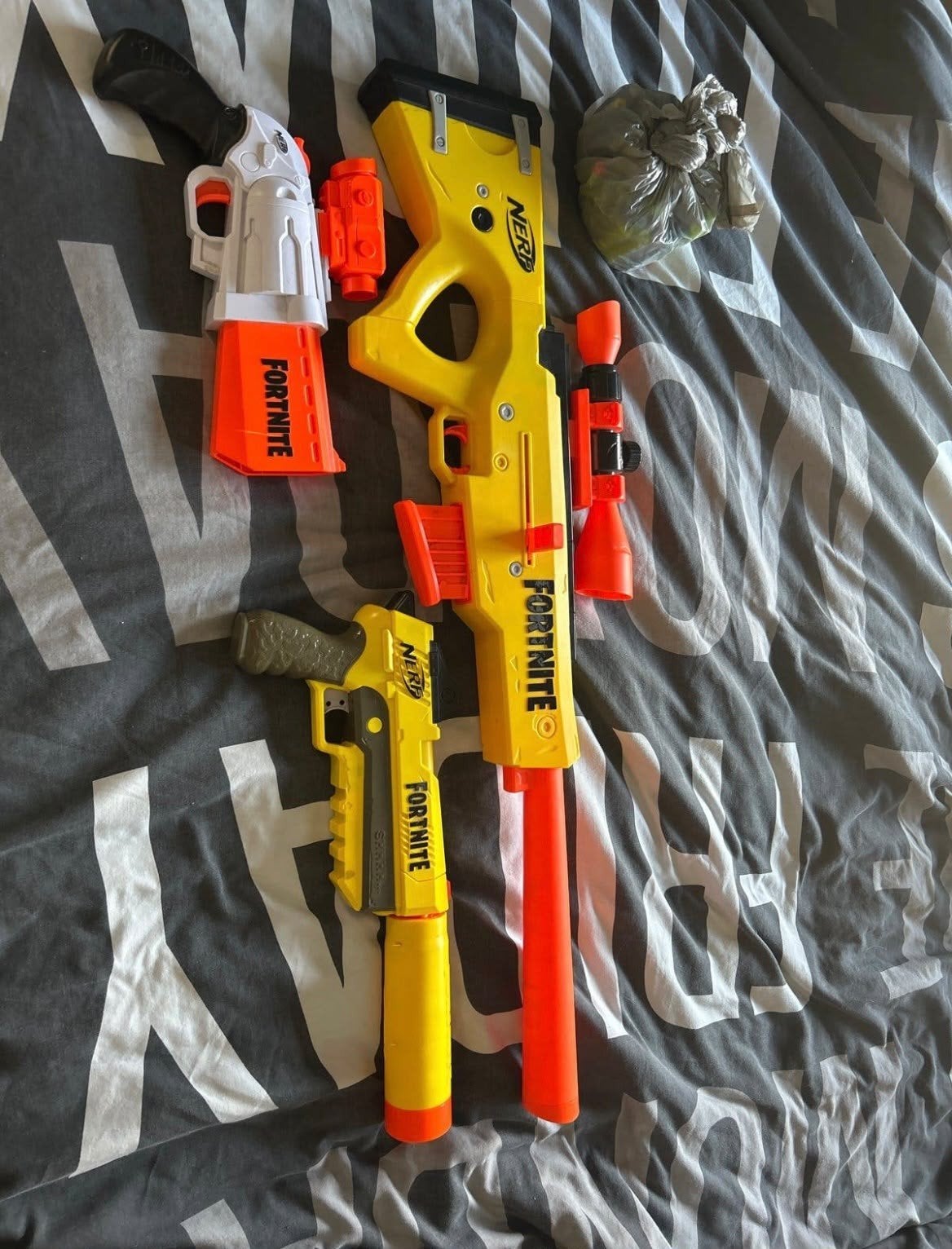 Nerf Fortnite Blasters - Set van 3 met extra pijltjes, Ophalen of Verzenden, Gebruikt, Jongen of Meisje