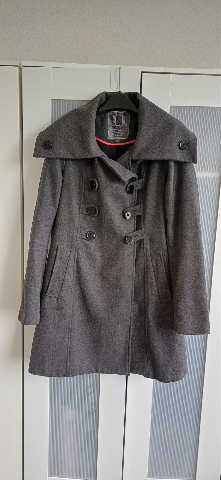 jas, Kleding | Dames, Jassen | Winter, Ophalen, Zo goed als nieuw, Maat 42/44 (L), Grijs