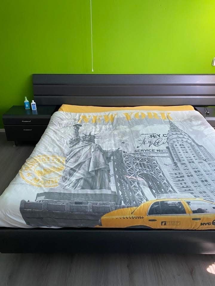 complete waterbed slaapkamer met kledingkast en nachtkastjes, Huis en Inrichting, Ophalen, Gebruikt, Tweepersoons, 180 cm