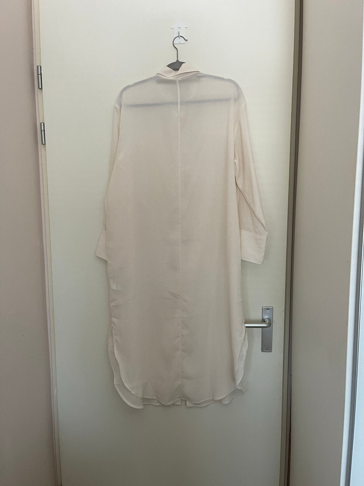 H&M Witte Blouse Jurk - Lang Model - Maat M, Kleding | Dames, Jurken, Maat 38/40 (M), Wit, Ophalen of Verzenden, Gedragen