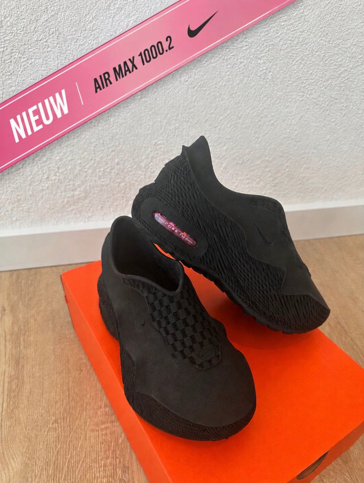 Nike AIRMAX 1000.2 Black/Pink Spell – US M 5 / EU 37,5, Zwart, Nieuw, Ophalen of Verzenden, Sneakers of Gympen