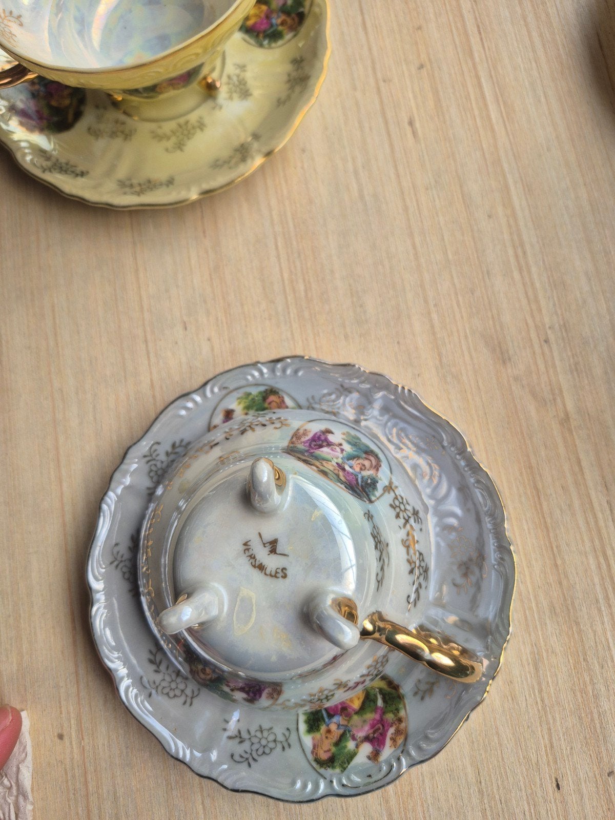 Vintage Versailles Kop en Schotel Set - 2 stuks, Antiek en Kunst, Ophalen