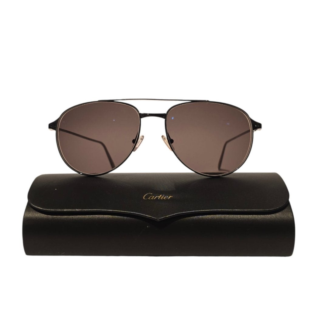Cartier Zonnebril CT0039O Ruthenium Black 135, Sieraden, Tassen en Uiterlijk, Cartier, Gebruikt, Support@cartier.com, 13 Rue de la Paix, 75002 Paris
France