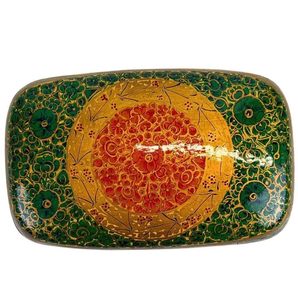 Kashmir lakdoos – mihrabvorm – 20e eeuw, Antiek en Kunst, Overige herkomsten, Ophalen of Verzenden, Overige typen, Hout