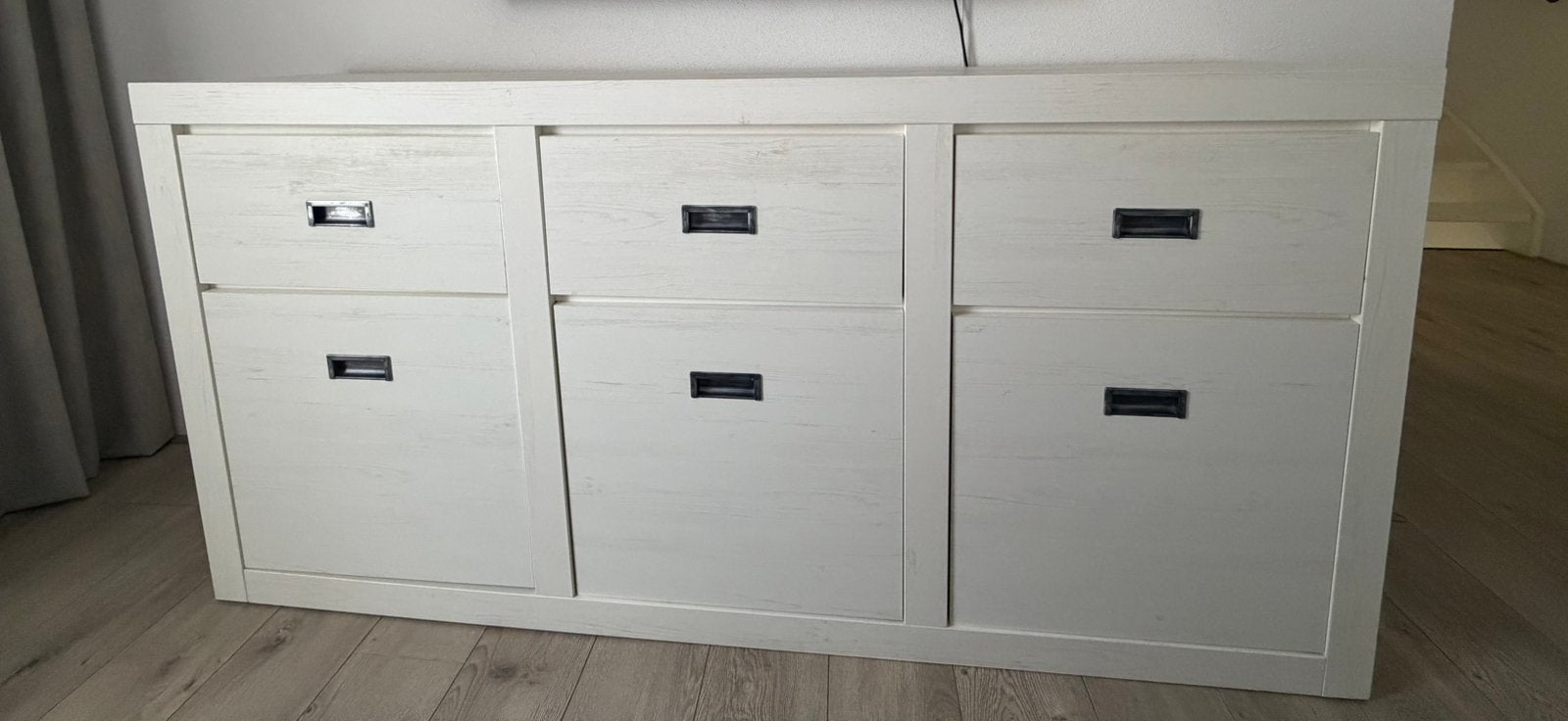 Wit dressoir, Ophalen, Gebruikt, 150 tot 200 cm, Met lade(s)