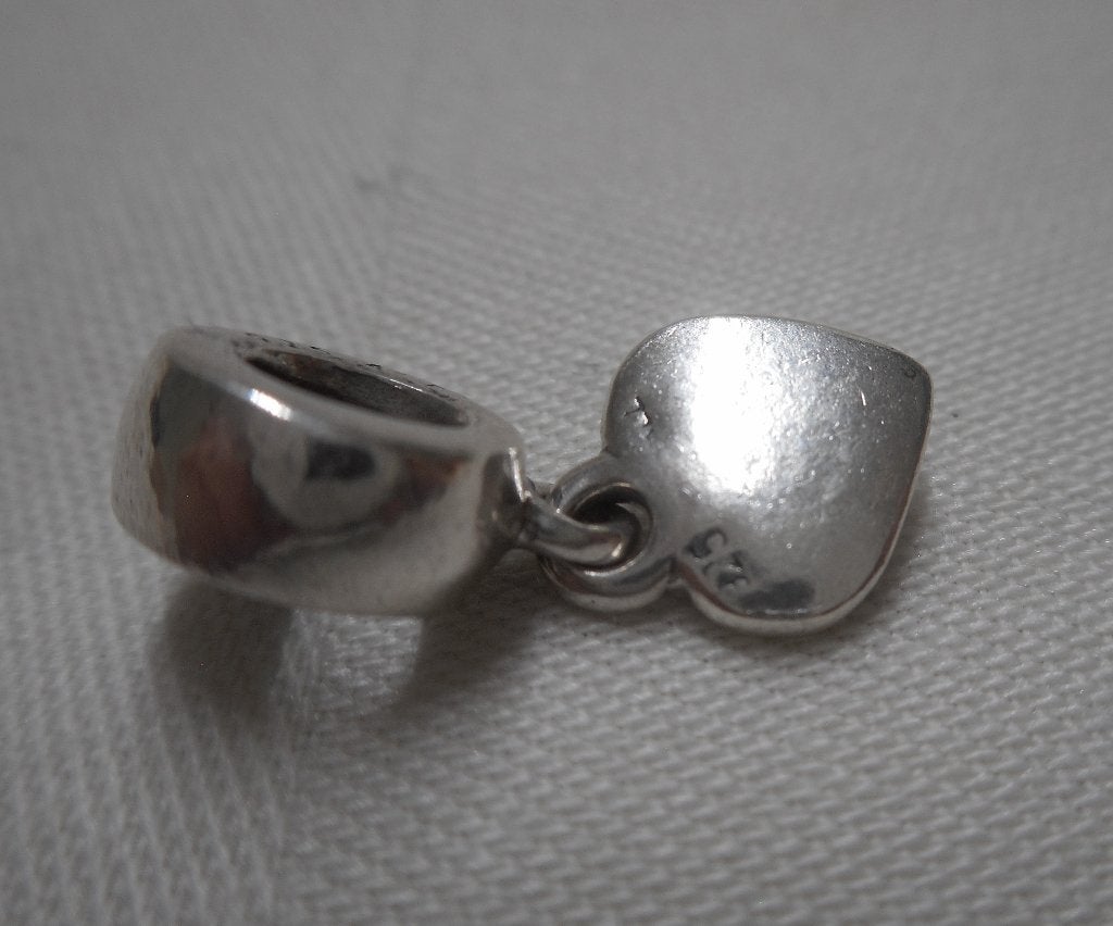 Pandora zilveren Charm bedel met hartje nr.1250, Verzenden, Pandora, Zo goed als nieuw, 1 bedel
