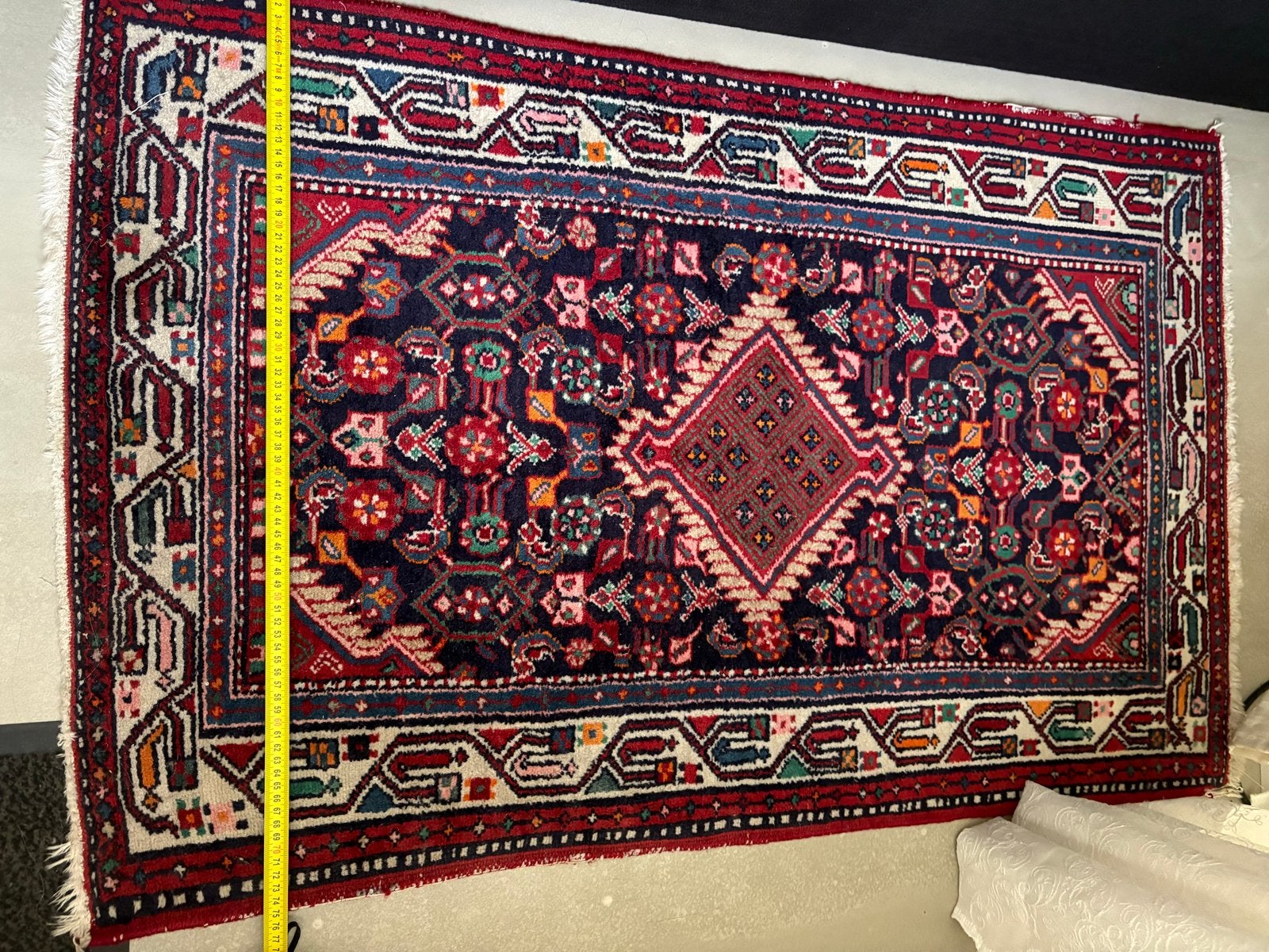 Prachtig handgeknoopt Perzisch tapijt - Gebruikt, Gebruikt, 100 tot 150 cm, Rechthoekig, Rood