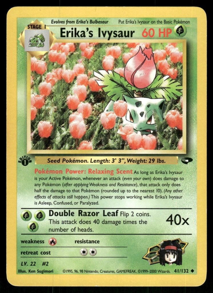 Erika's Ivysaur 41/132 - Gym Challenge (1st edition), Verzenden, Gebruikt
