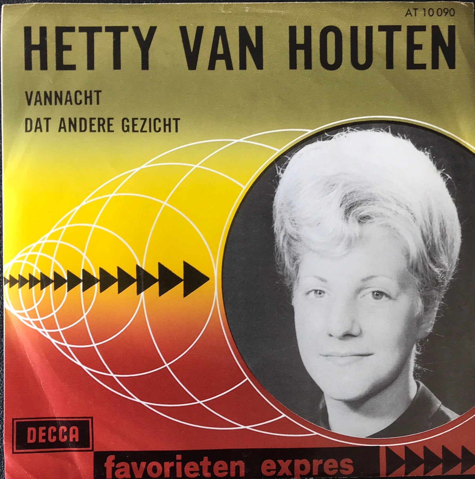 Hetty van Houten - Vannacht/Dat andere gezicht (ALS NIEUW), Verzenden, Zo goed als nieuw, 7 inch
