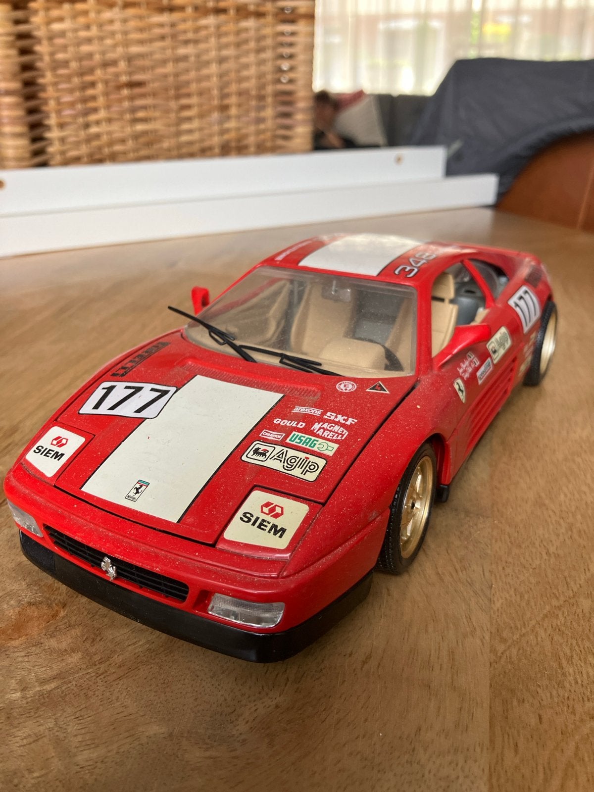 Burago Ferrari 348 tb (1989) Schaalmodel, Hobby en Vrije tijd, Modelauto's | 1:18, Ophalen of Verzenden, Gebruikt, Auto, Bburago