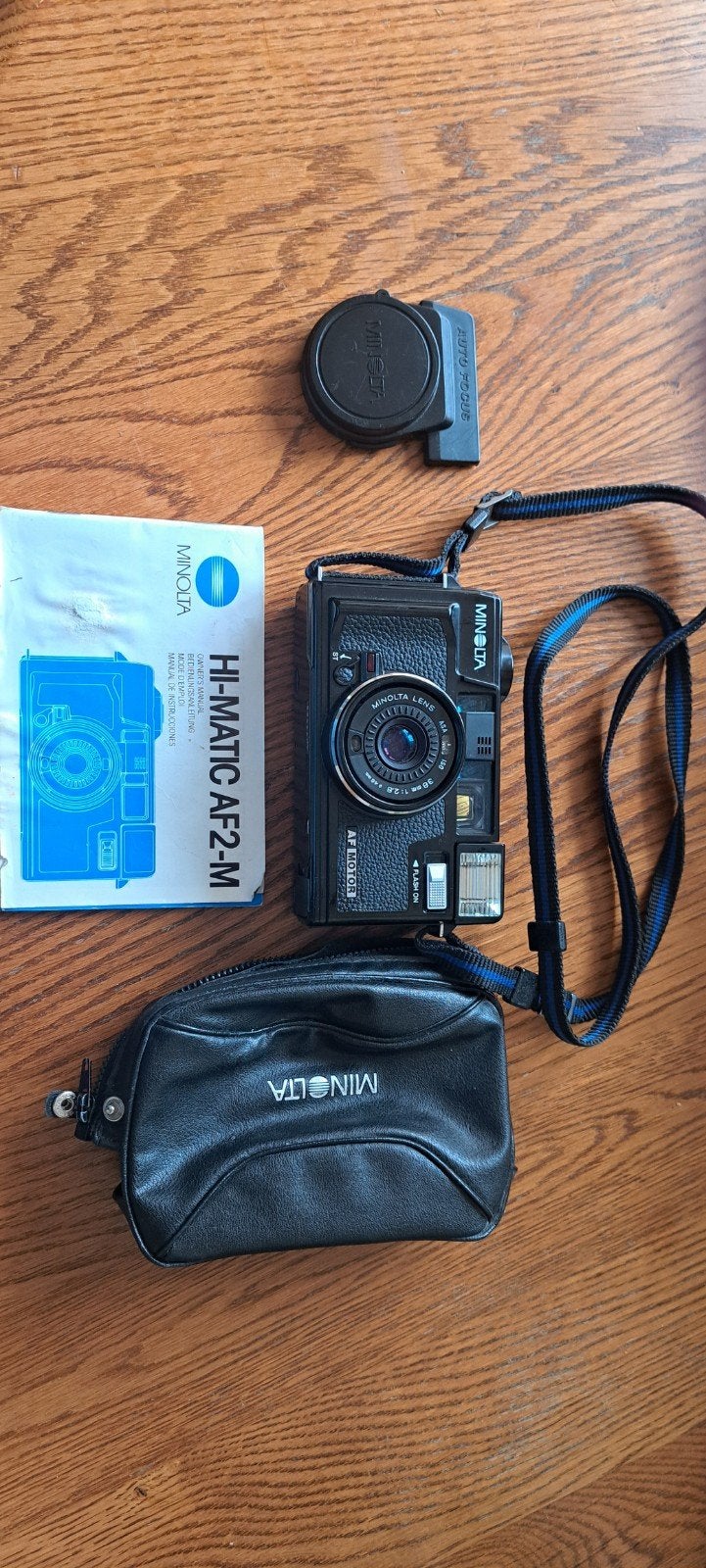 Minolta Hi-Matic AF2-M analoge camera – getest & werkend, Audio, Tv en Foto, Ophalen of Verzenden, Compact, Minolta