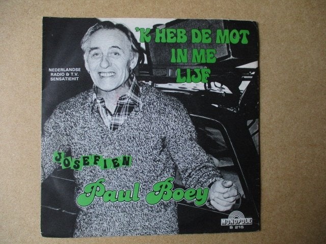 s0081 paul boey - k heb de mot in me lijf, Ophalen, Gebruikt, 7 inch, Overige genres