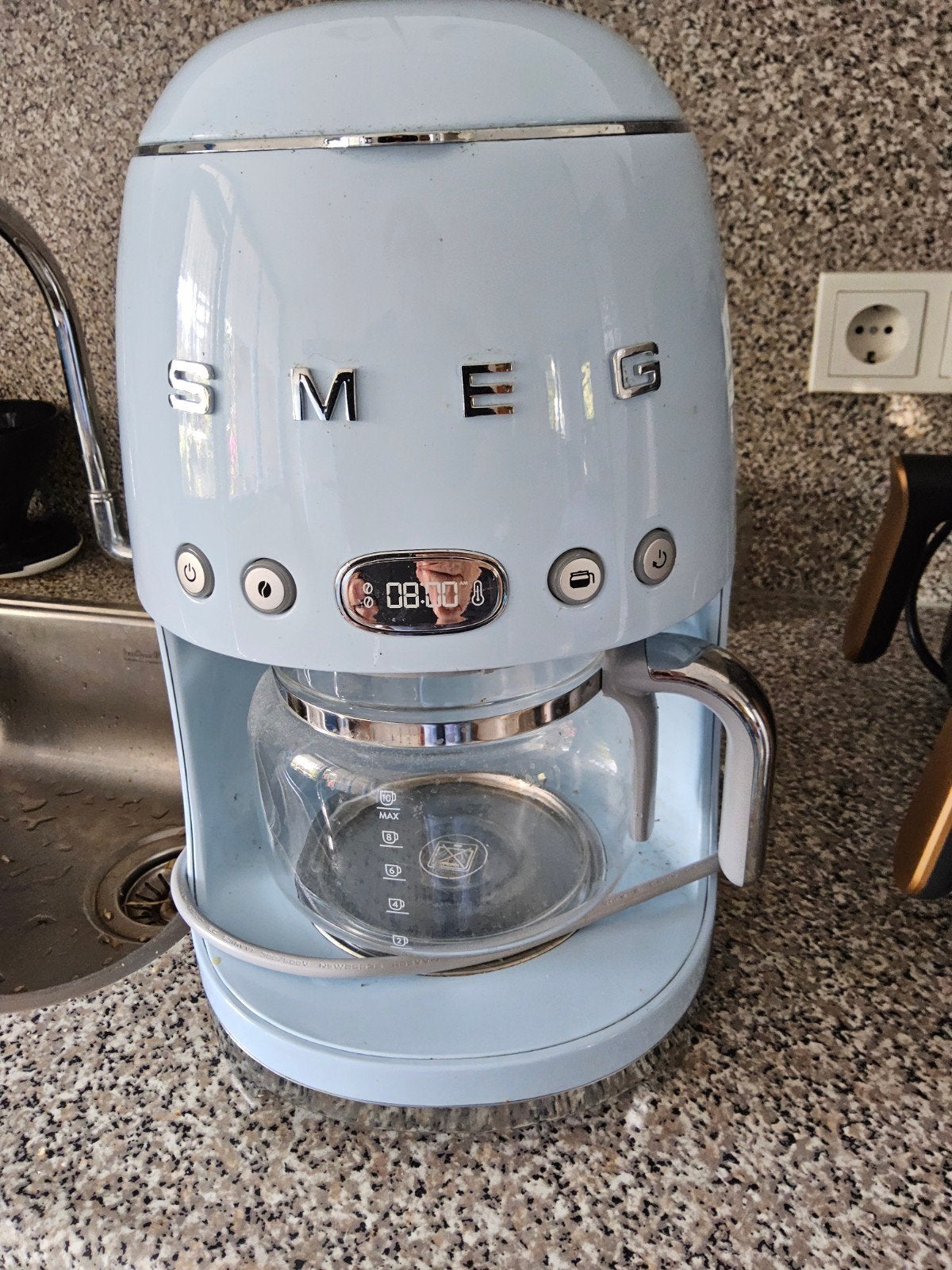 Smeg koffiezetapparaat - Zo goed als nieuw, Witgoed en Apparatuur, Ophalen, 10 kopjes of meer, Koffiemachine, Gemalen koffie