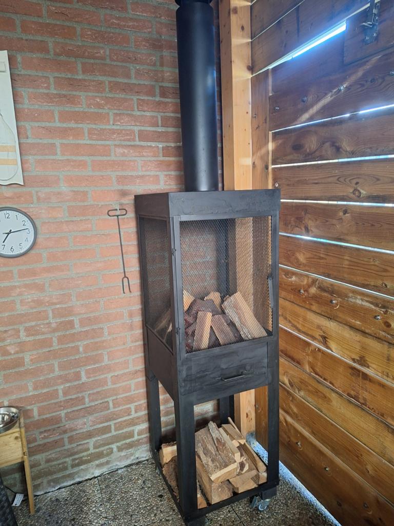 Tekoop openhaard/ sfeerhaard., Tuin en Terras, Ophalen, Gebruikt, Elektrisch, Vloer