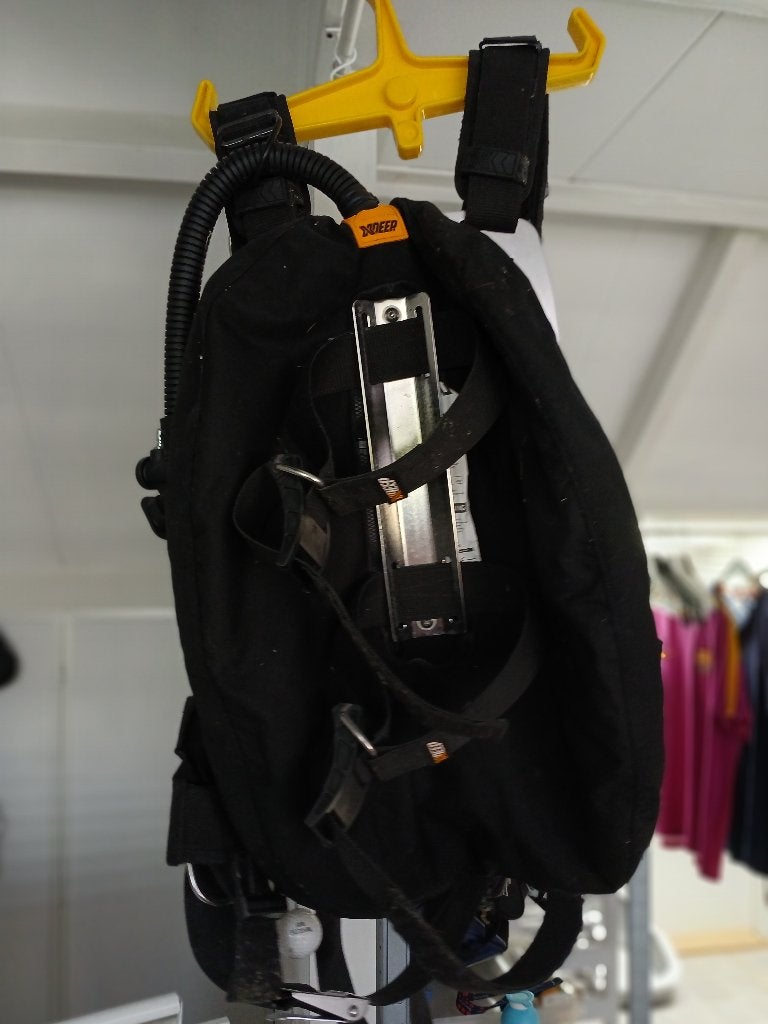 X-wing Zen + 2 pockets en duikmes, Watersport en Boten, Duiken, Ophalen, Zo goed als nieuw, Trimvest of Wing