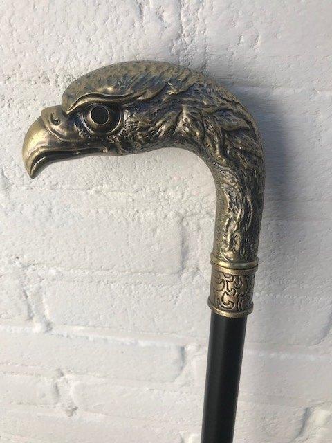 mooie metalen wandelstok/flaneerstok, adelaarskop, Ophalen of Verzenden, Zo goed als nieuw