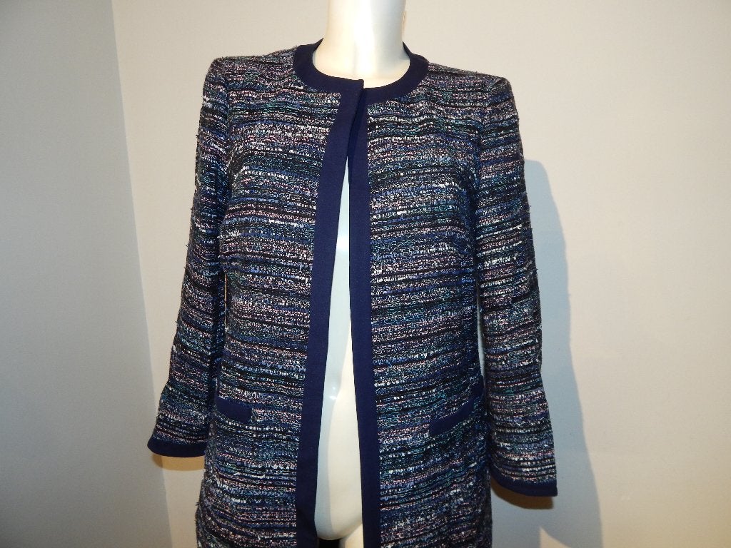 Diane von Furstenberg mooie mantel gemelleerde stof 10/40, Kleding | Dames, Maat 38/40 (M), Meerkleurig, Ophalen of Verzenden